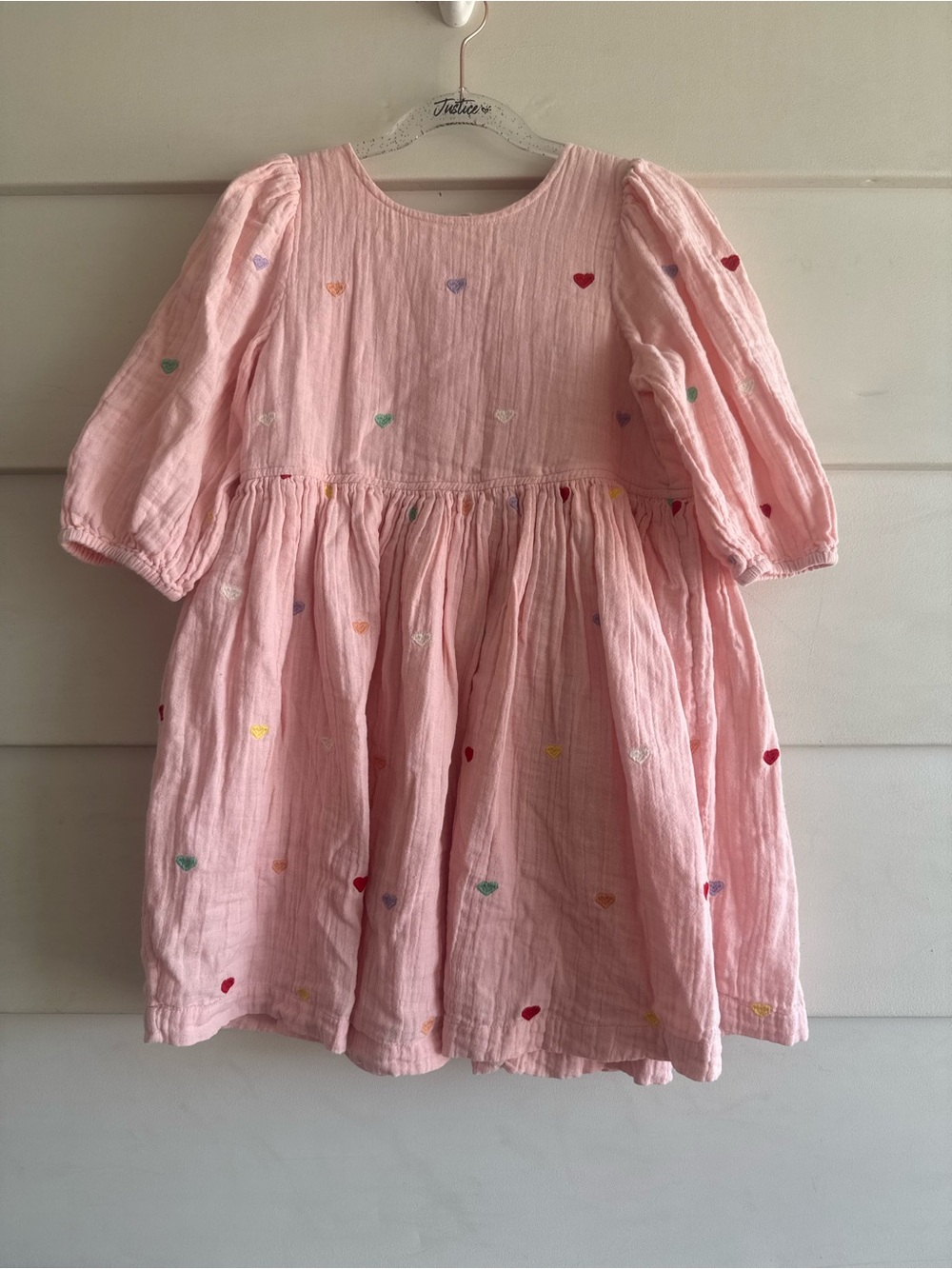 Pink Chicken Girls 100% Cotton Dress Sz 7years